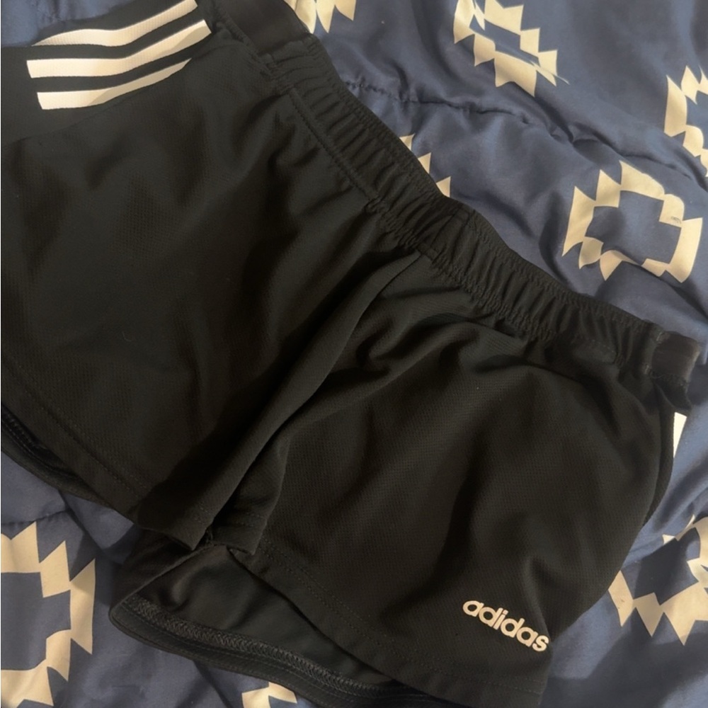 Adidas Black Athletic Shorts with Elastic Waistband